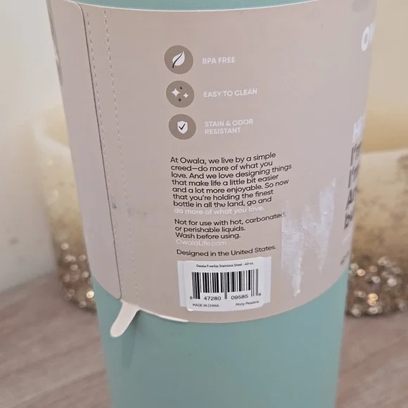⭐️ NEW Owala FreeSip Misty Meadow 40 Oz Stainless Steel Water Bottle - Picture 6 of 13